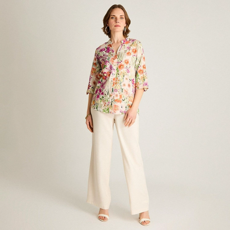 BLUSA FUCSIA FLORAL LARGA - 4