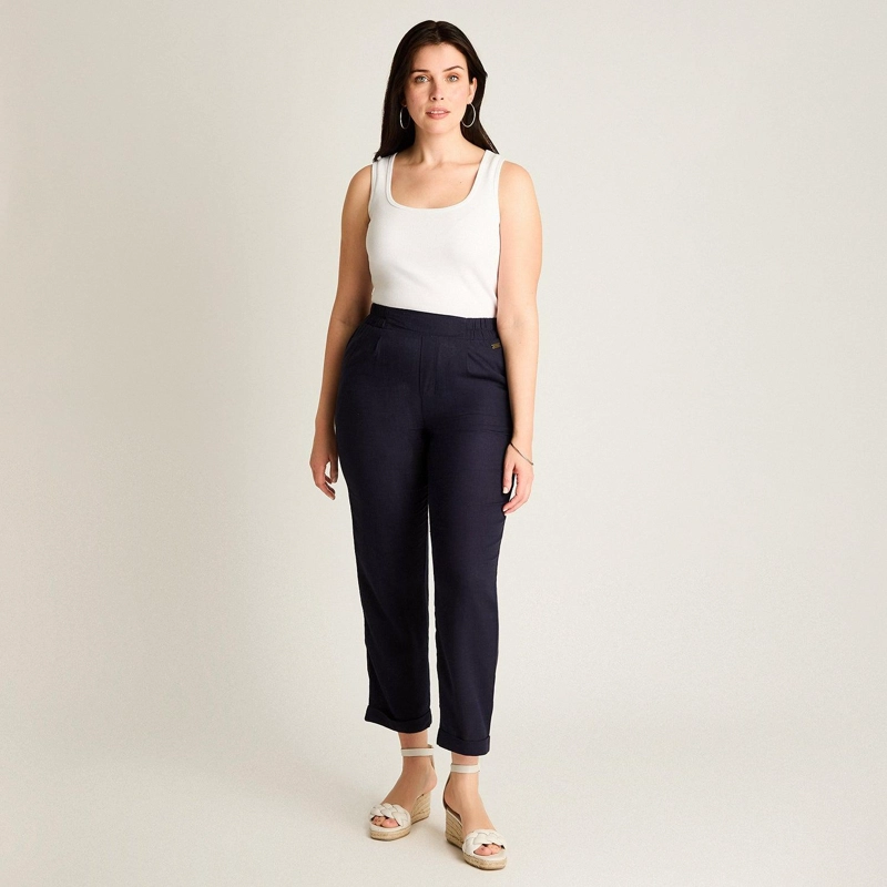 PANTALON SPORT AZUL RECTO NO ELASTICADO CALCE NORMAL - 4