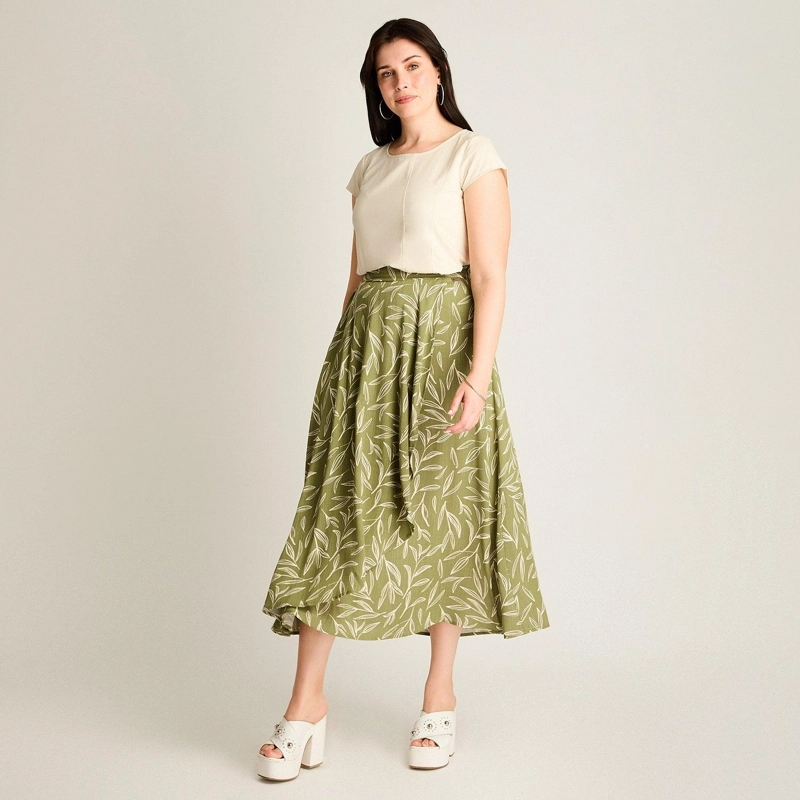 FALDA VERDE MAXI CALCE NORMAL - 4