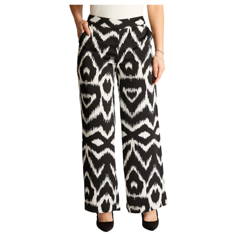PANTALON PALAZZO ESTAMPADO CRUDO - 1