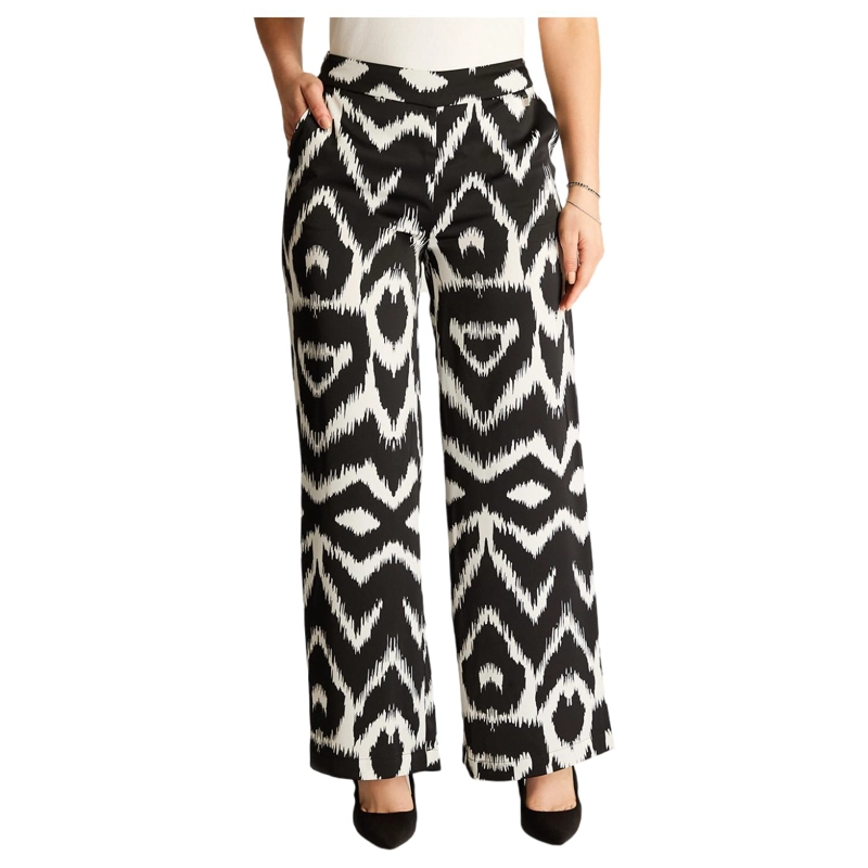 PANTALON PALAZZO ESTAMPADO CRUDO - 1
