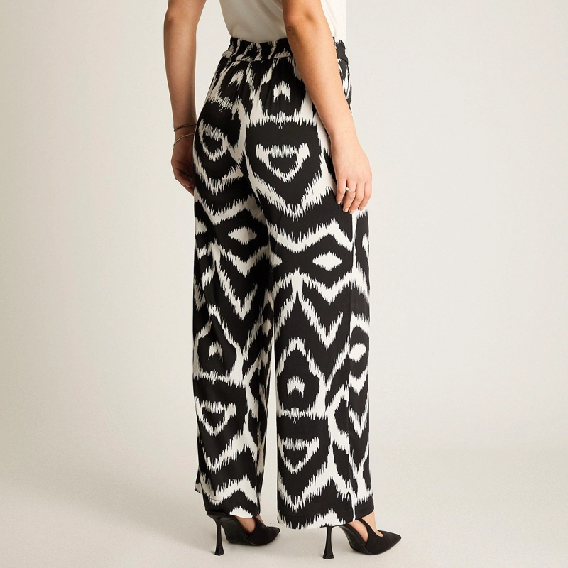 PANTALON PALAZZO ESTAMPADO CRUDO - 2