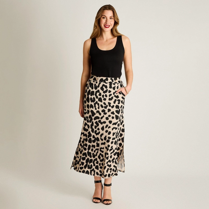 FALDA MIDI ANIMAL PRINT ARENA - 4