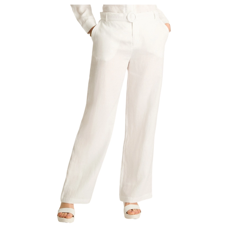 PANTALON PALAZZO BLANCO 100% LINO - 1