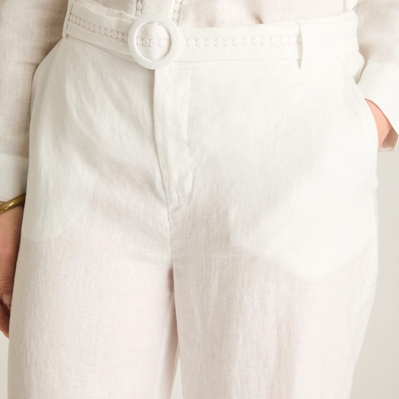 PANTALON PALAZZO BLANCO 100% LINO - 3