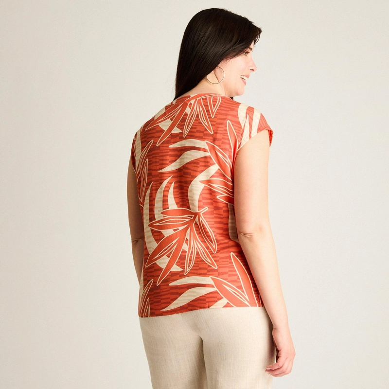 BLUSA TERRACOTA MANGA CORTA CALCE HOLGADO - 2