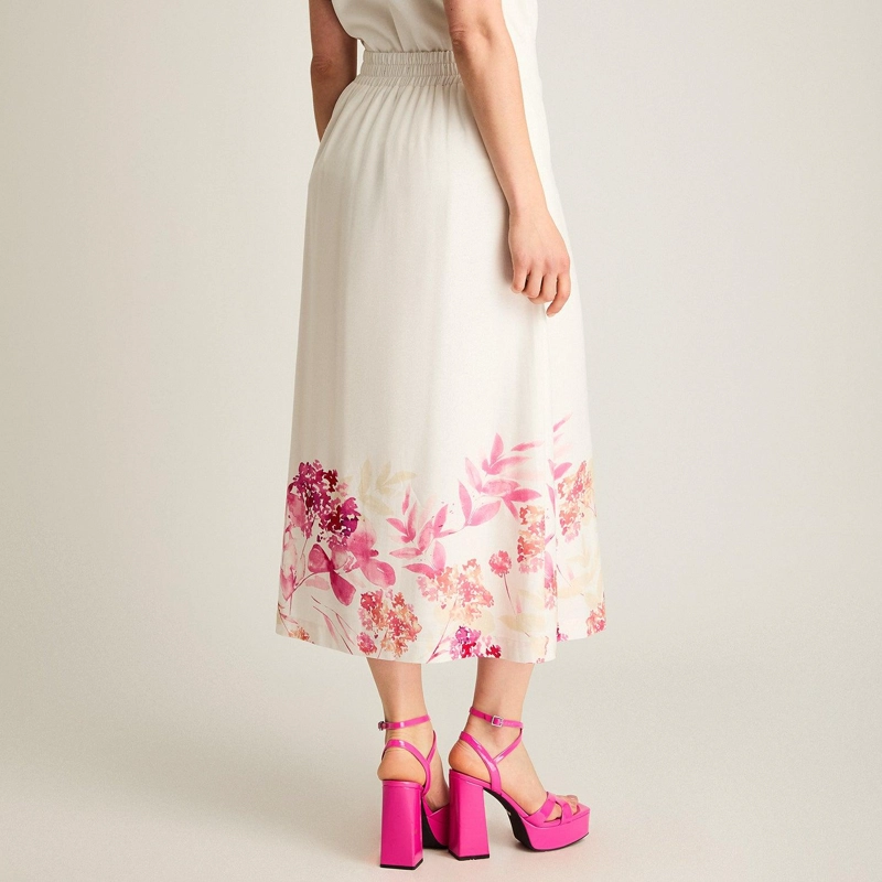 FALDA MIDI CRUDO FLORAL - 2