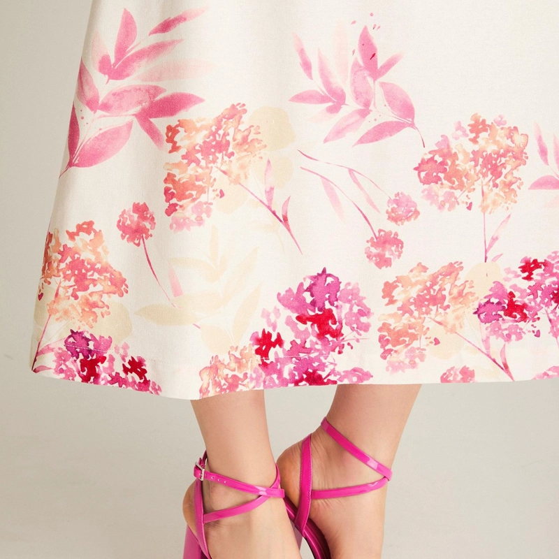 FALDA MIDI CRUDO FLORAL - 3