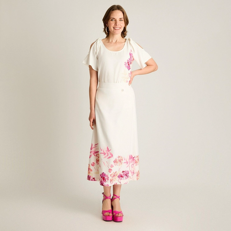 FALDA MIDI CRUDO FLORAL - 4