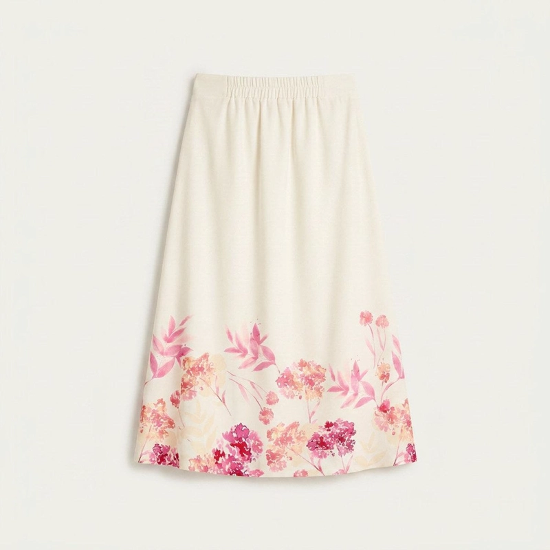 FALDA MIDI CRUDO FLORAL - 5