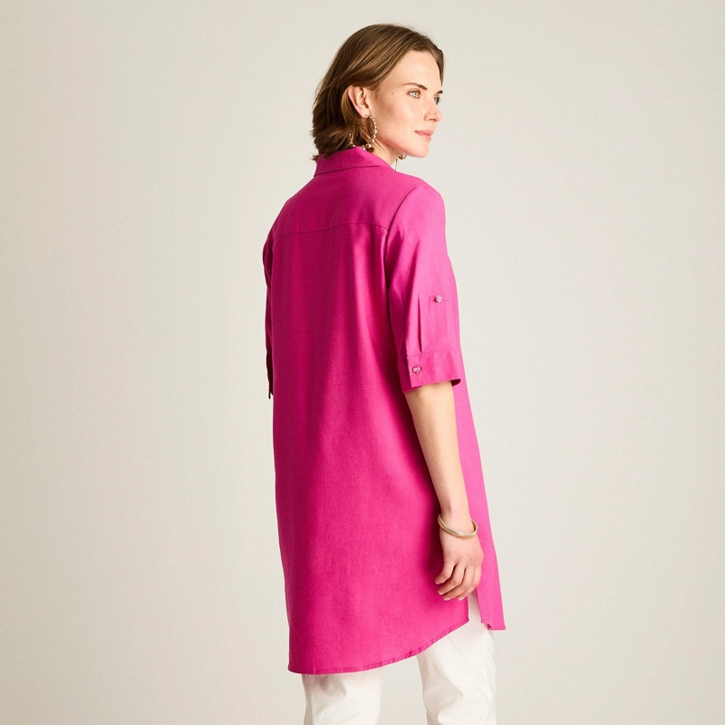 BLUSA MORADO MANGA LARGA CON ROLL UP - 2