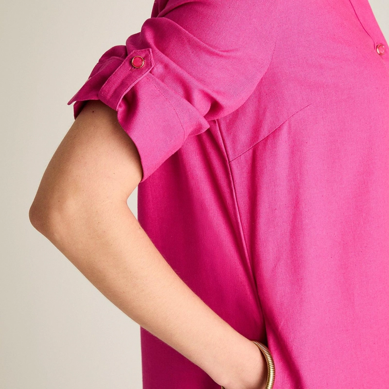 BLUSA MORADO MANGA LARGA CON ROLL UP - 3