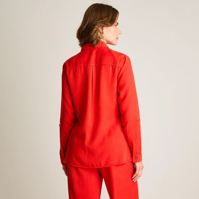 BLUSA ROJA CAMISERA DE LYOCELL - 2