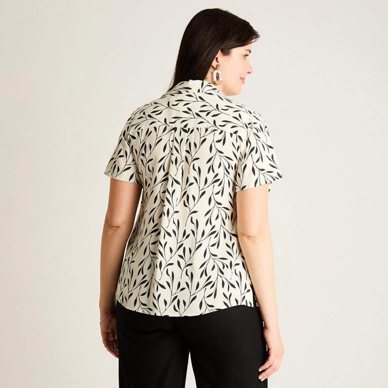 BLUSA BLANCO MANGA CORTA - 2