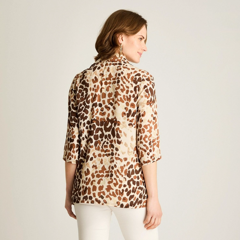 BLUSA MUJER ESTAMPADO ANIMAL PRINT MANGA 3/4 - 2