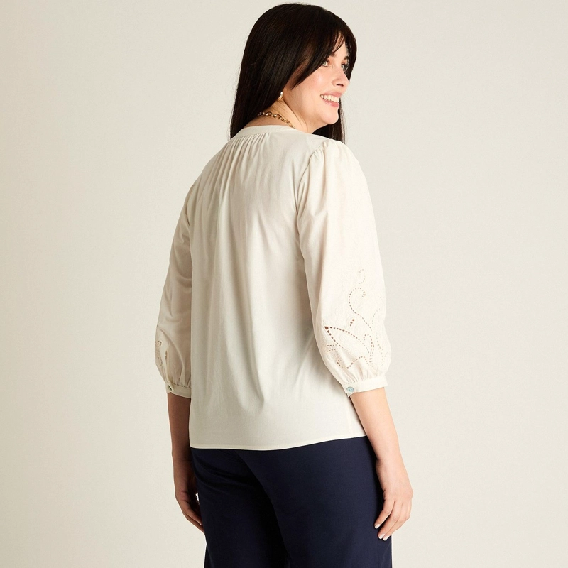 BLUSA BLANCO MANGA 3/4 - 2