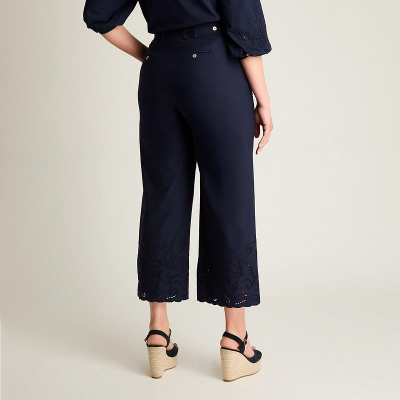 PANTALON SPORT AZUL PALAZZO NO ELASTICADO CALCE NORMAL - 2