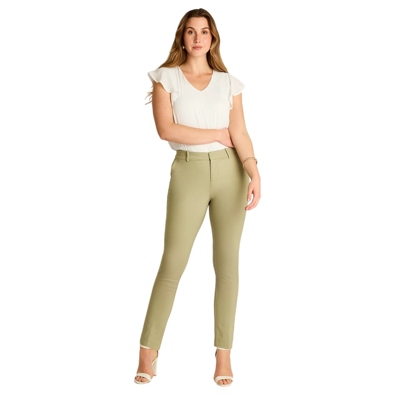 PANTALON SLIM FIT VERDE - 1