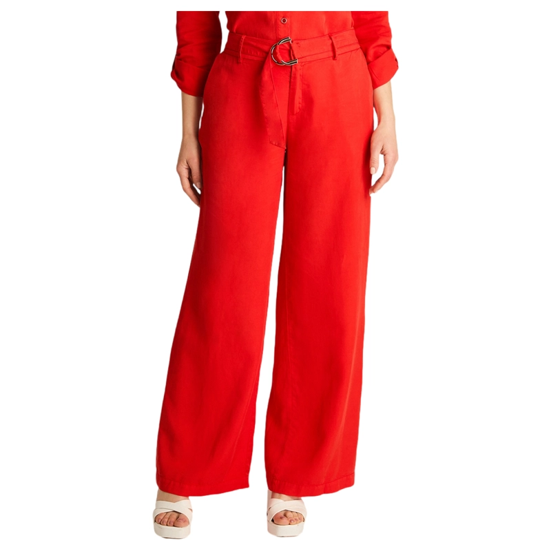 PANTALON ROJO RECTO CON LAZO - 1
