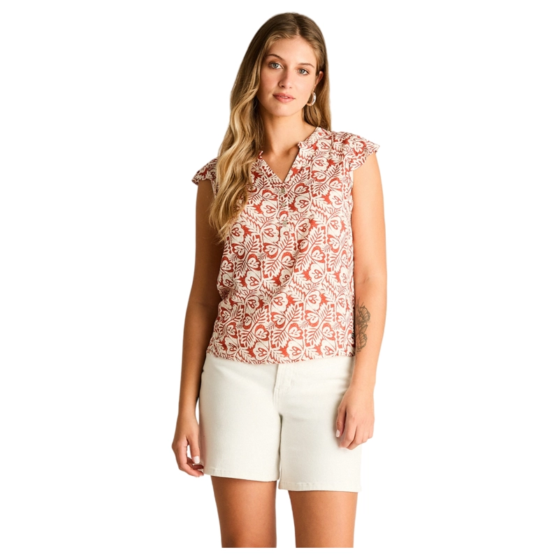 BLUSA TERRACOTA MANGA CORTA - 1