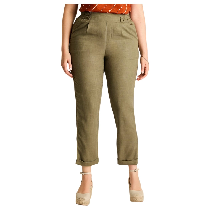 PANTALON SPORT VERDE RECTO NO ELASTICADO CALCE NORMAL - 1