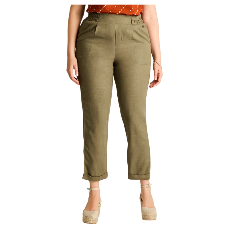 PANTALON SPORT VERDE RECTO NO ELASTICADO CALCE NORMAL - 1