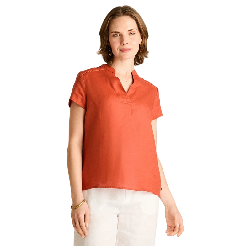 BLUSA TERRACOTA 100% LINO - 1