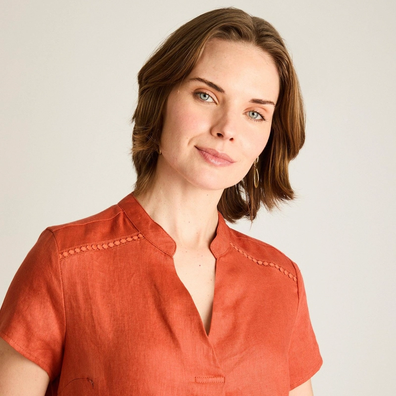 BLUSA TERRACOTA 100% LINO - 3