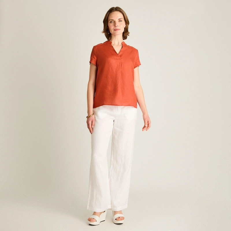 BLUSA TERRACOTA 100% LINO - 4