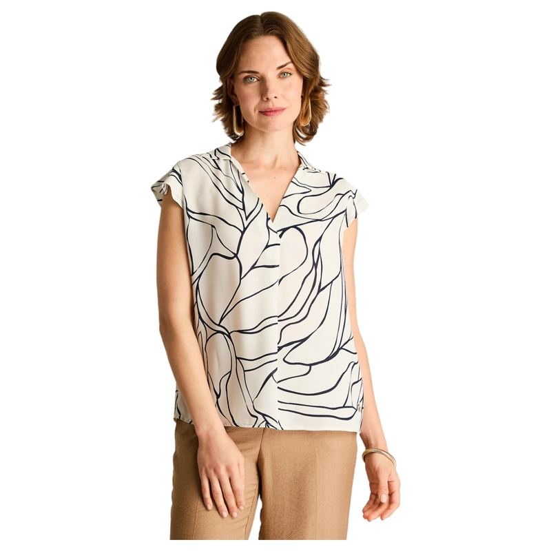BLUSA AZUL MANGA CORTA - 1