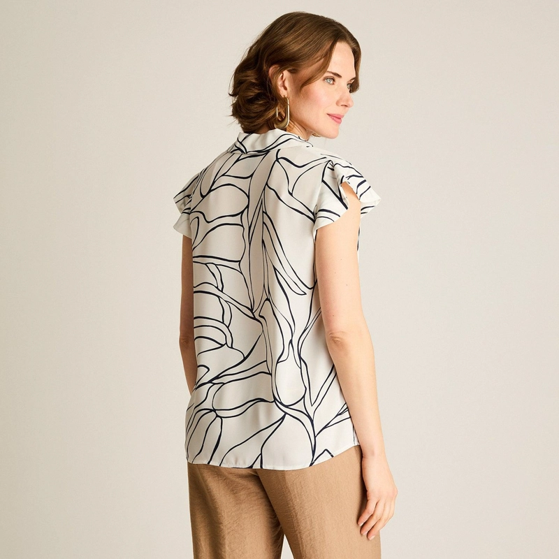 BLUSA AZUL MANGA CORTA - 2