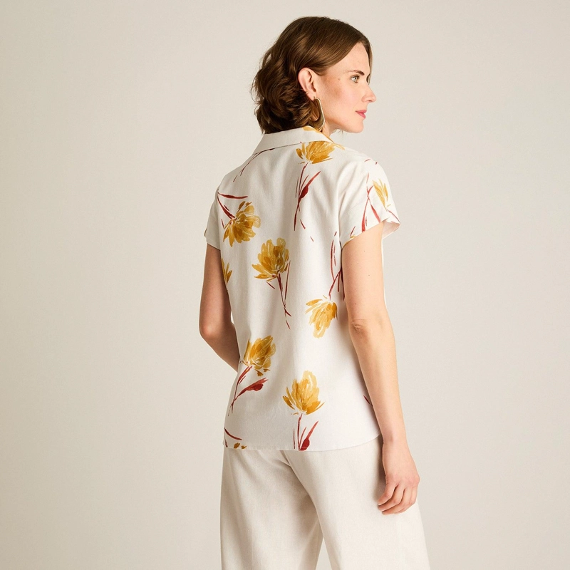 BLUSA MOSTAZA FRESCURA NATURAL Y ESTILO RELAJADO - 2