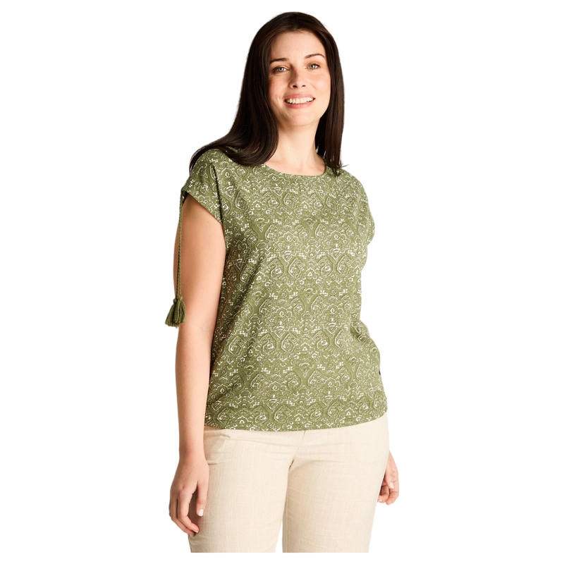 POLERA VERDE MANGA CORTA ELASTICIDAD MEDIA CALCE NORMAL - 1