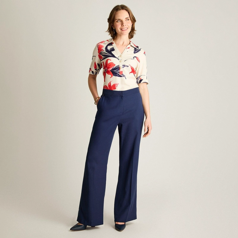 PANTALON FORMAL PALAZZO AZUL - 4