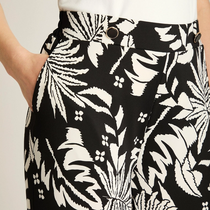 PANTALON PALAZZO CASUAL CRUDO ESTAMPADO - 3