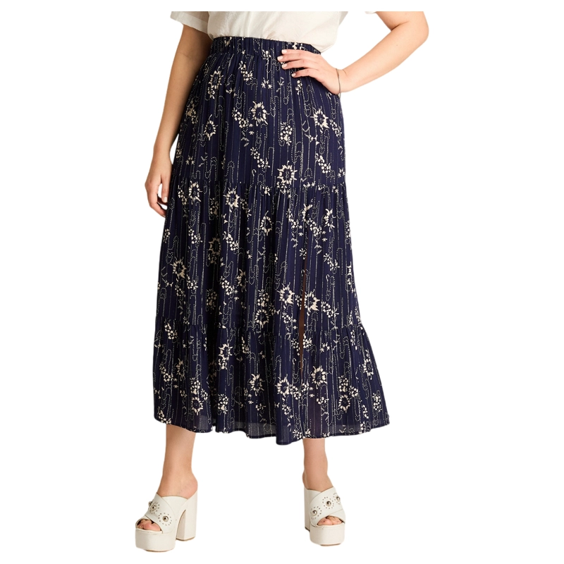 FALDA AZUL MAXI CON LUREX CALCE NORMAL - 1