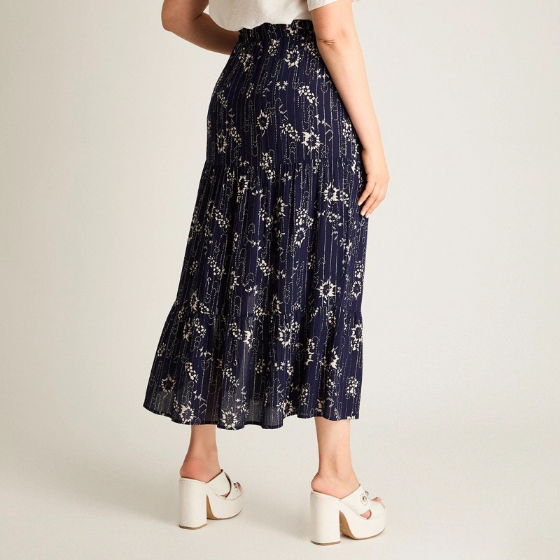 FALDA AZUL MAXI CON LUREX CALCE NORMAL - 2