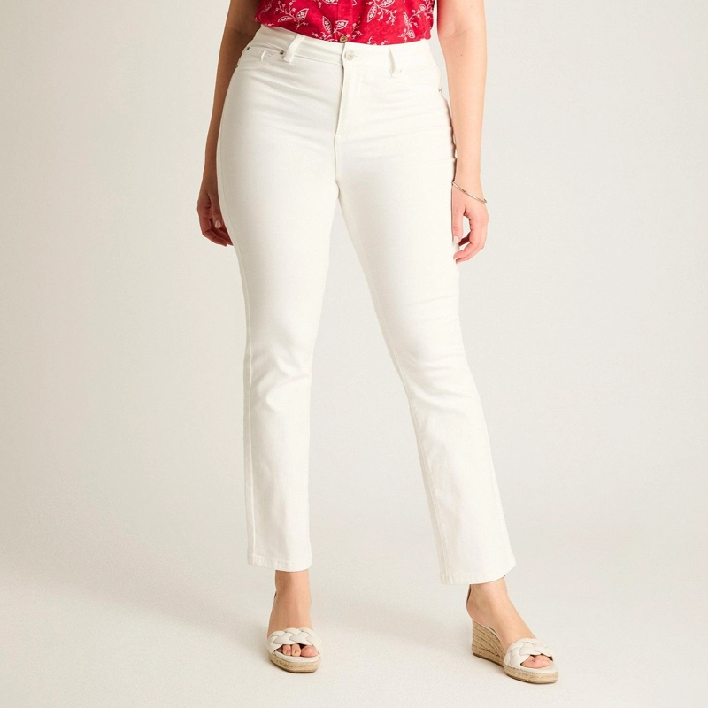 JEANS RECTO 5 BOLSILLOS BLANCO - 1