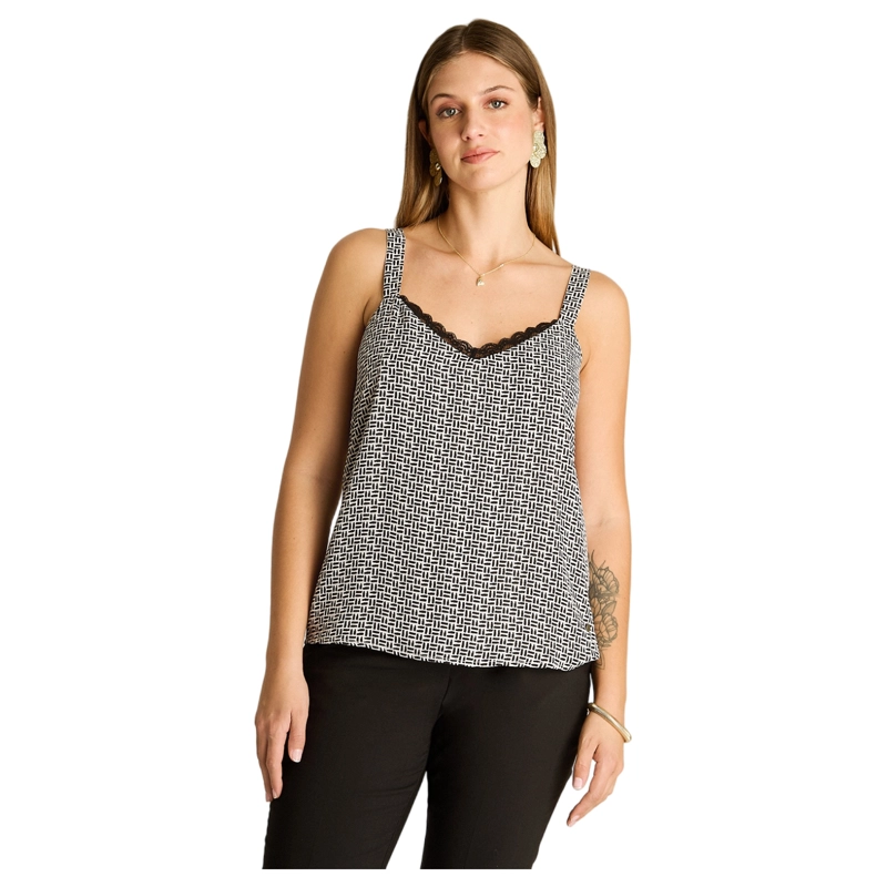 BLUSA PABILO LENCERA CRUDO CON TIRANTES AJUSTABLES - 1