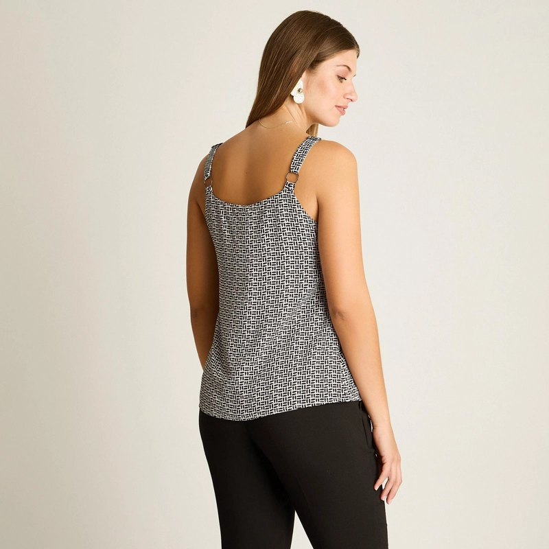 BLUSA PABILO LENCERA CRUDO CON TIRANTES AJUSTABLES - 2