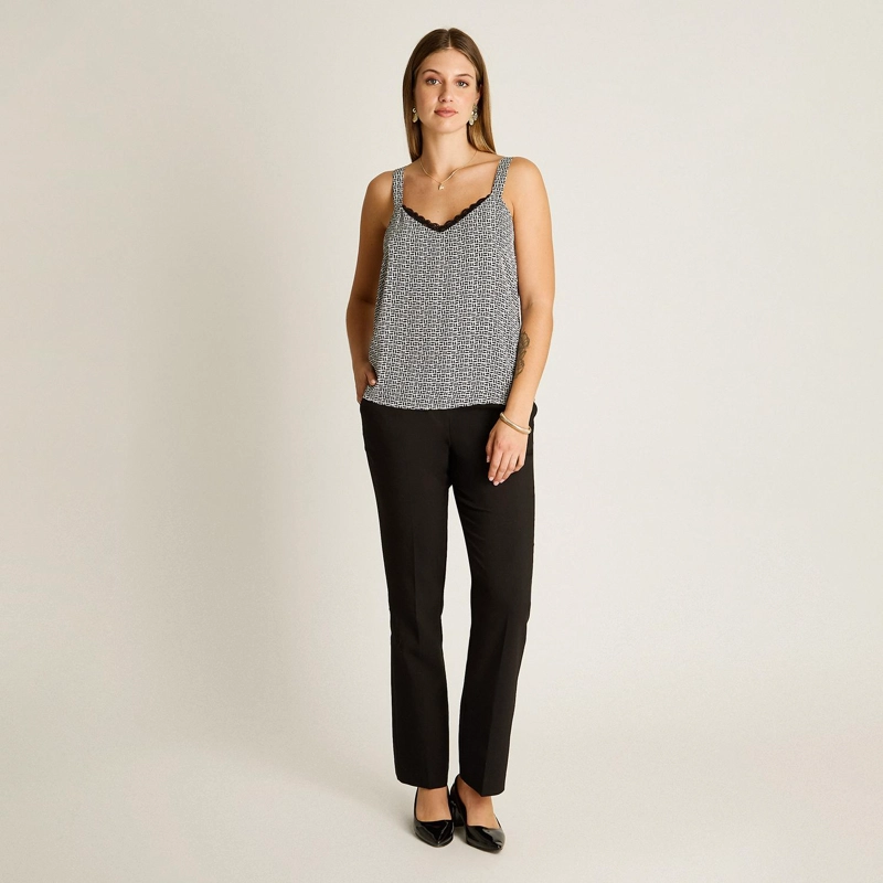 BLUSA PABILO LENCERA CRUDO CON TIRANTES AJUSTABLES - 4