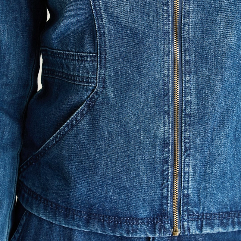 CHAQUETA DENIM AZUL CON BOLSILLOS - 3