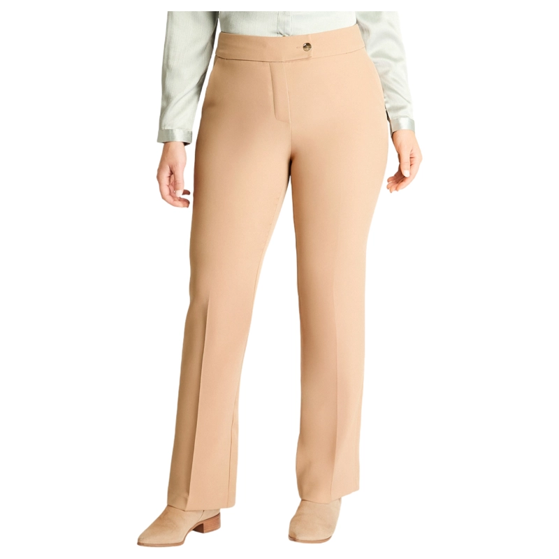 PANTALON FORMAL CAMEL CORTE RECTO - 1