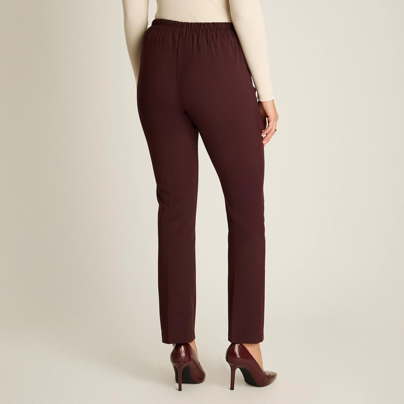 PANTALON BASICO RECTO CON PRETINA ELASTICADA - 2