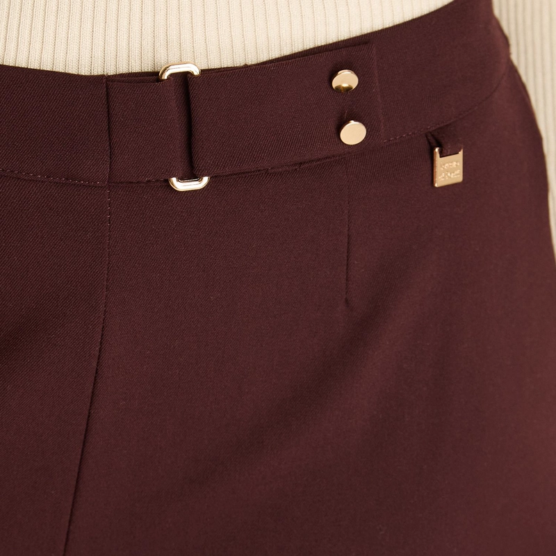 PANTALON BASICO RECTO CON PRETINA ELASTICADA - 3