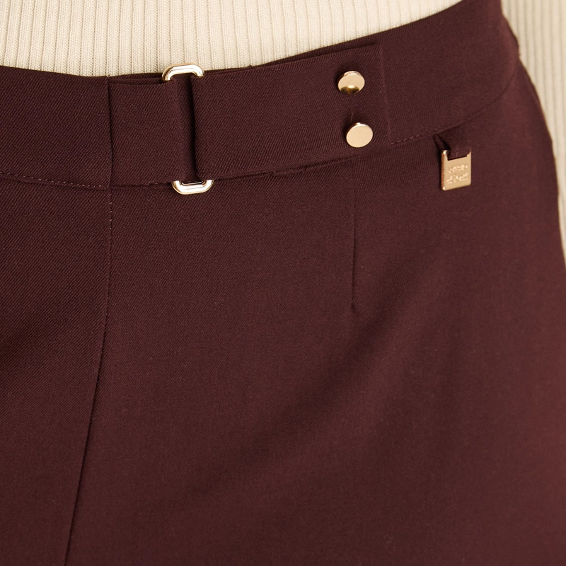 PANTALON BASICO RECTO CON PRETINA ELASTICADA - 3