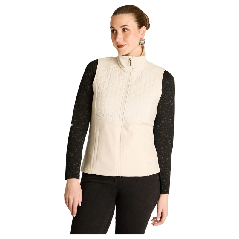 POLERON POLAR ARENA SIN MANGAS DISEÑO QUILTED A TONO - 1