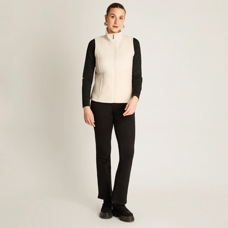 POLERON POLAR ARENA SIN MANGAS DISEÑO QUILTED A TONO - 4