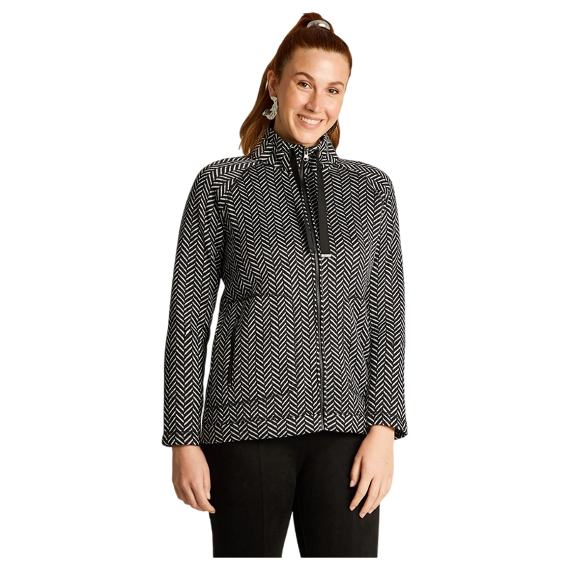 POLERON SOFT SHELL NEGRO CON ESTAMPADO ESPIGA Y FORRO FLEECE - 1