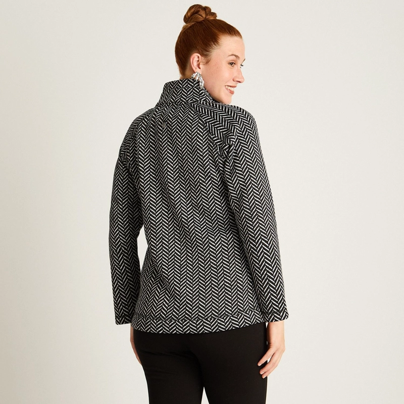 POLERON SOFT SHELL NEGRO CON ESTAMPADO ESPIGA Y FORRO FLEECE - 2